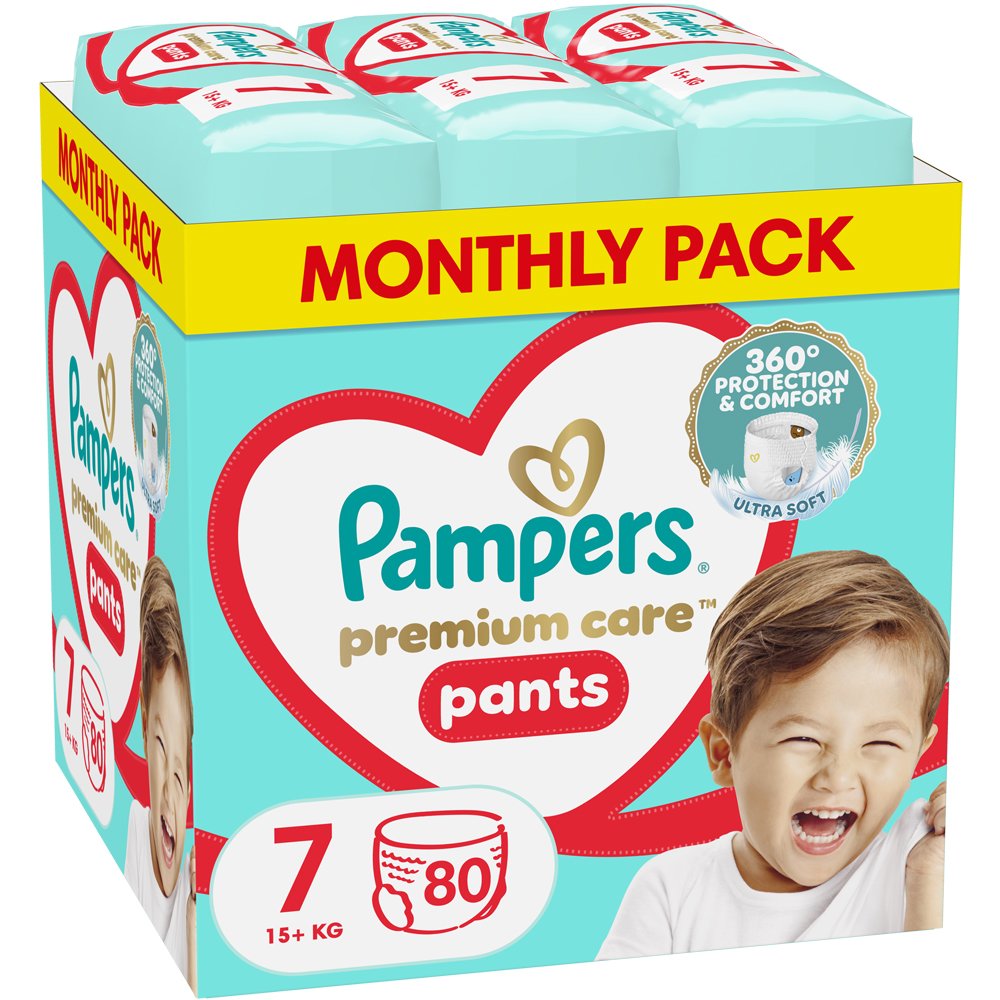 Pampers Pampers Premium Care Pants Monthly Pack No7 (15+kg) 80 Τεμάχια