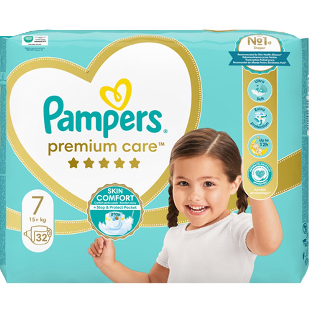 Pampers Pampers Premium Care No7 (15+kg) 32 Τεμάχια