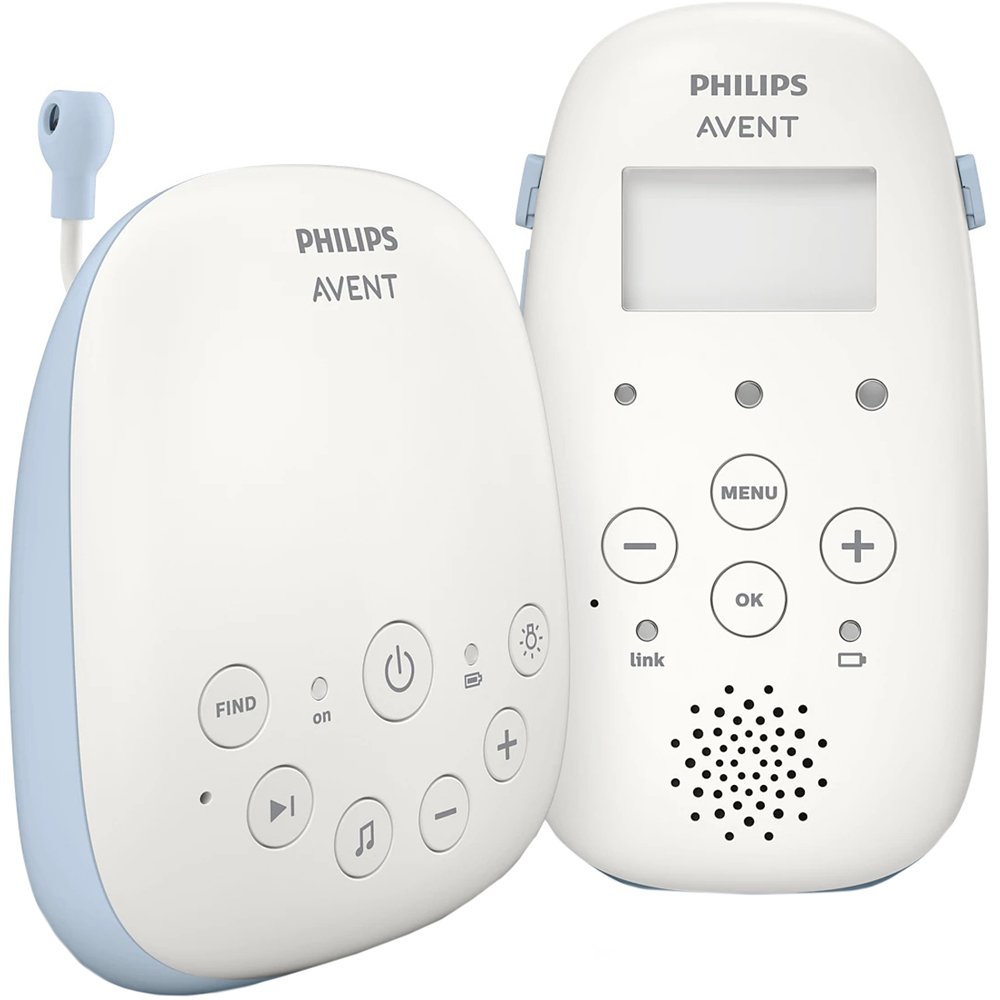 Philips Avent DECT Baby Monitor Κωδ SCD715/26 Συσκευή Παρακολούθησης Μωρού με Ενδείξεις LED, Αμφίδρομη Ομιλία, Μέτρηση θερμοκρασίας & Νυχτερινό Φως με Νανουρίσματα Διάρκειας Μπαταρίας έως & 24 Ώρες με Εμβέλεια 330 Μέτρων 1 Τεμάχιο