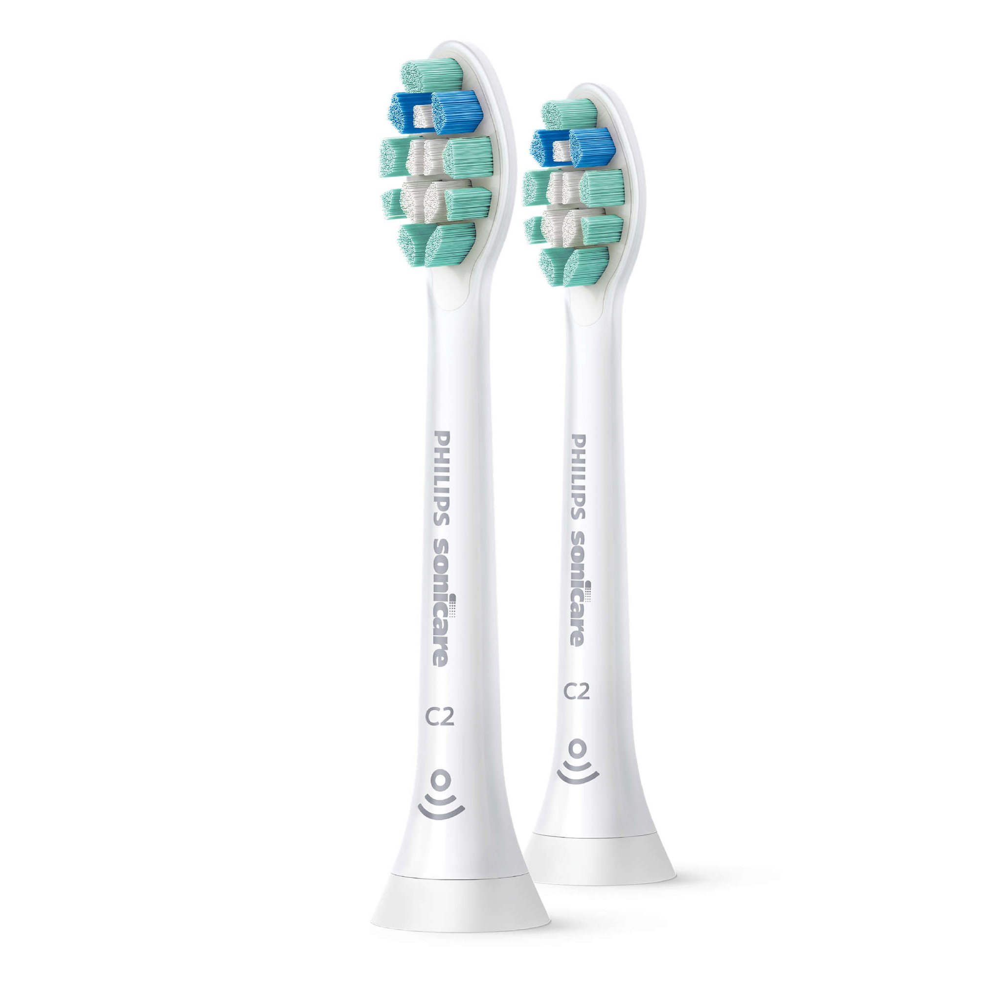 Philips Sonicare C2 Optimal Plaque Defence Ανταλλακτικές Κεφαλές με Πυκνές Τρίχες Υψηλής Ποιότητας 2 Τεμάχια HX9022/10