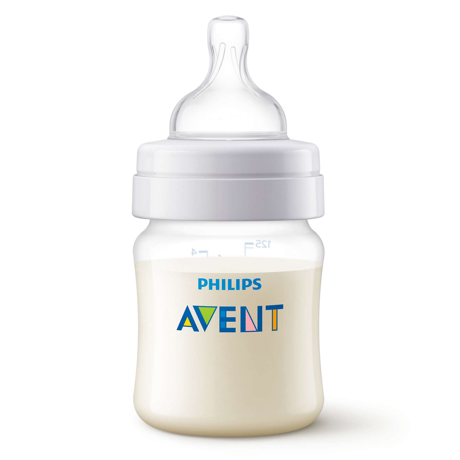 Philips Avent Anti-Colic Πλαστικό Μπιμπερό Κατά των Κολικών & της Δυσφορίας,0m+ Θηλή Σιλικόνης Αργής Ροής 0% BPA 125ml SCF810/17