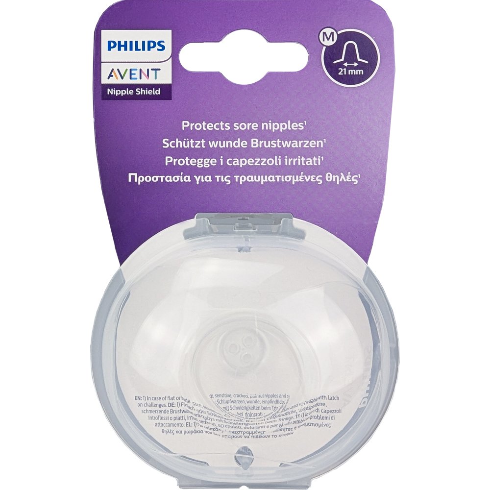 Philips Avent Sore Nipples Protectors Κωδ. SCF153/03 Medium Μαλακές Ψευδοθηλές για Εύκολο Πιάσιμο & Ηπιότερους Θηλασμούς από Λεπτή Σιλικόνη 2 Τεμάχια