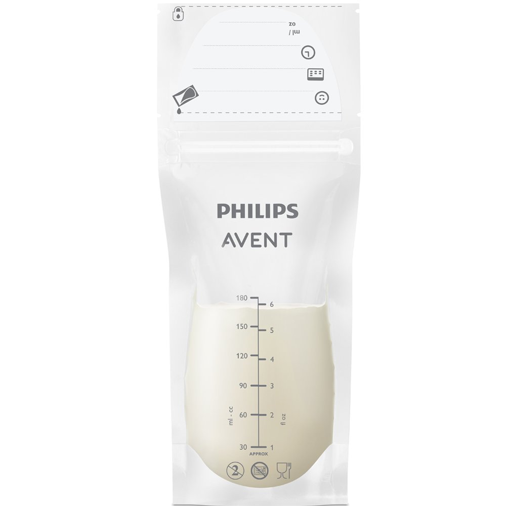 Philips Avent Breast Milk Storage Bags Κωδ SCF603/25 Σακουλάκια Αποθήκευσης Μητρικού Γάλακτος Χωρητικότητας 180ml 25 Τεμάχια