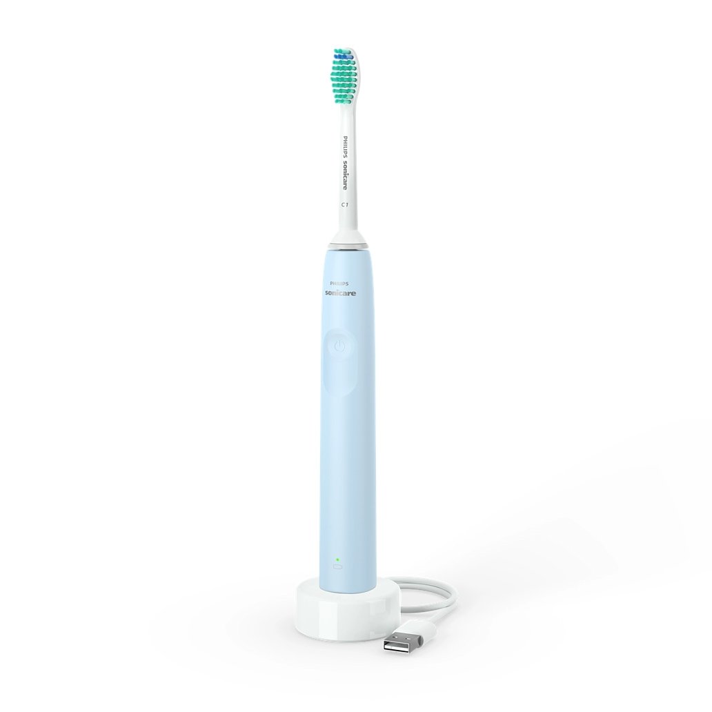 Philips Sonicare 2100 Series HX3651/12 Light Blue Ηλεκτρική Οδοντόβουρτσα για Επαγγελματικό Καθαρισμό Ανάμεσα στα Δόντια