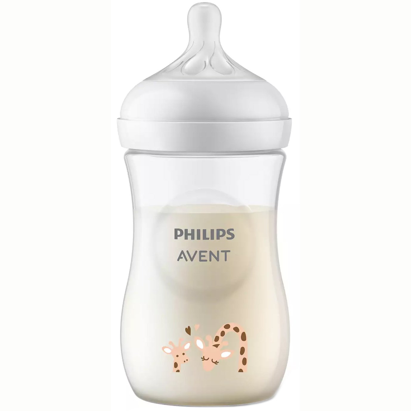 Philips Avent Philips Avent Natural Response Bottle 1m+ Μπιμπερό Πολυπροπυλενίου με Θηλή Σιλικόνης Ροής 3 Οπών Καμηλοπάρδαλη 260ml, Κωδ SCY903/66