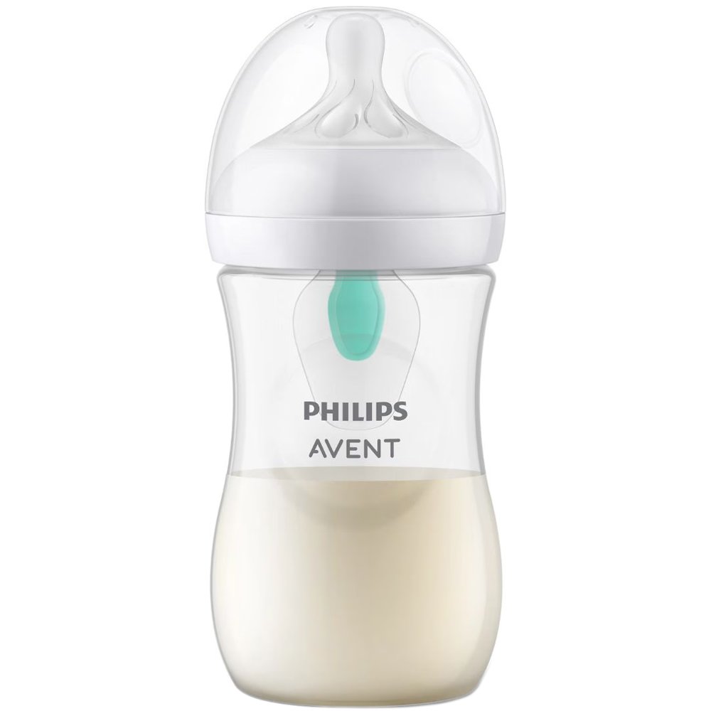 Philips Avent Natural Response Air Free Vent Bottle 3-6m 260ml, Μπιμπερό Πολυπροπυλενίου με Θηλή Σιλικόνης Ροής Όπως του Στήθους με Βαλβίδα Σχεδιασμένο για Μείωση των Κολικών Χωρίς Σχέδιο, Κωδ SCY673/01