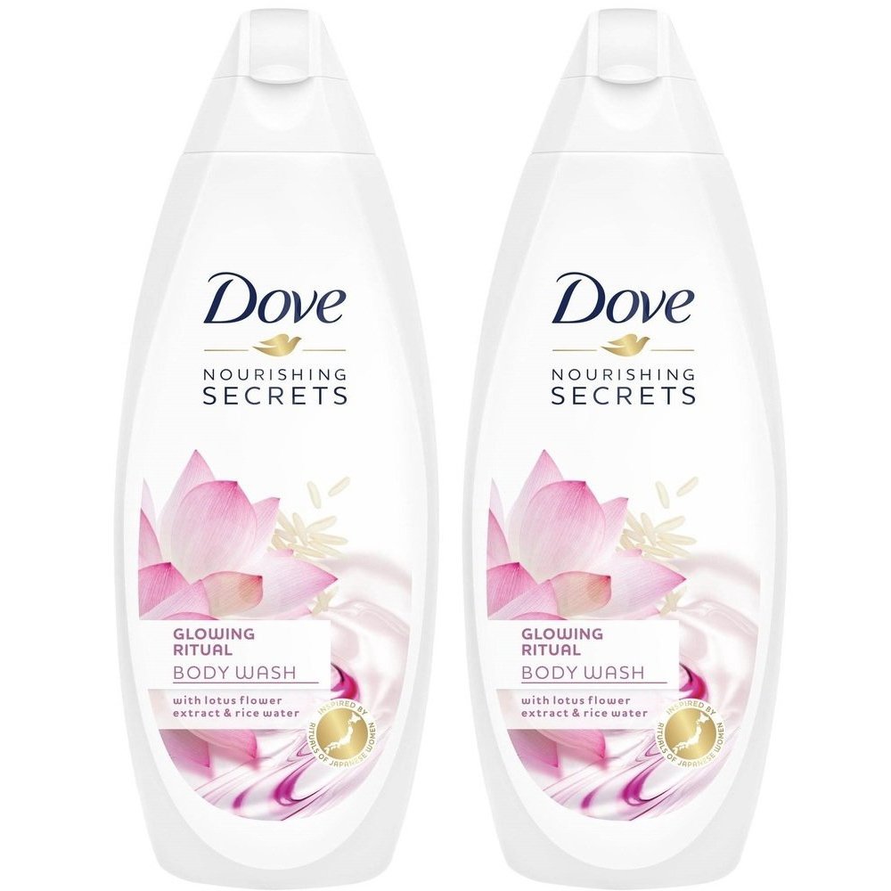 Dove Πακέτο Προσφοράς Glowing Ritual Lotus Flower Body Wash Αφρόλουτρο που Προσδίδει Λάμψη στην Επιδερμίδα 2x750ml 1+1 Δώρο