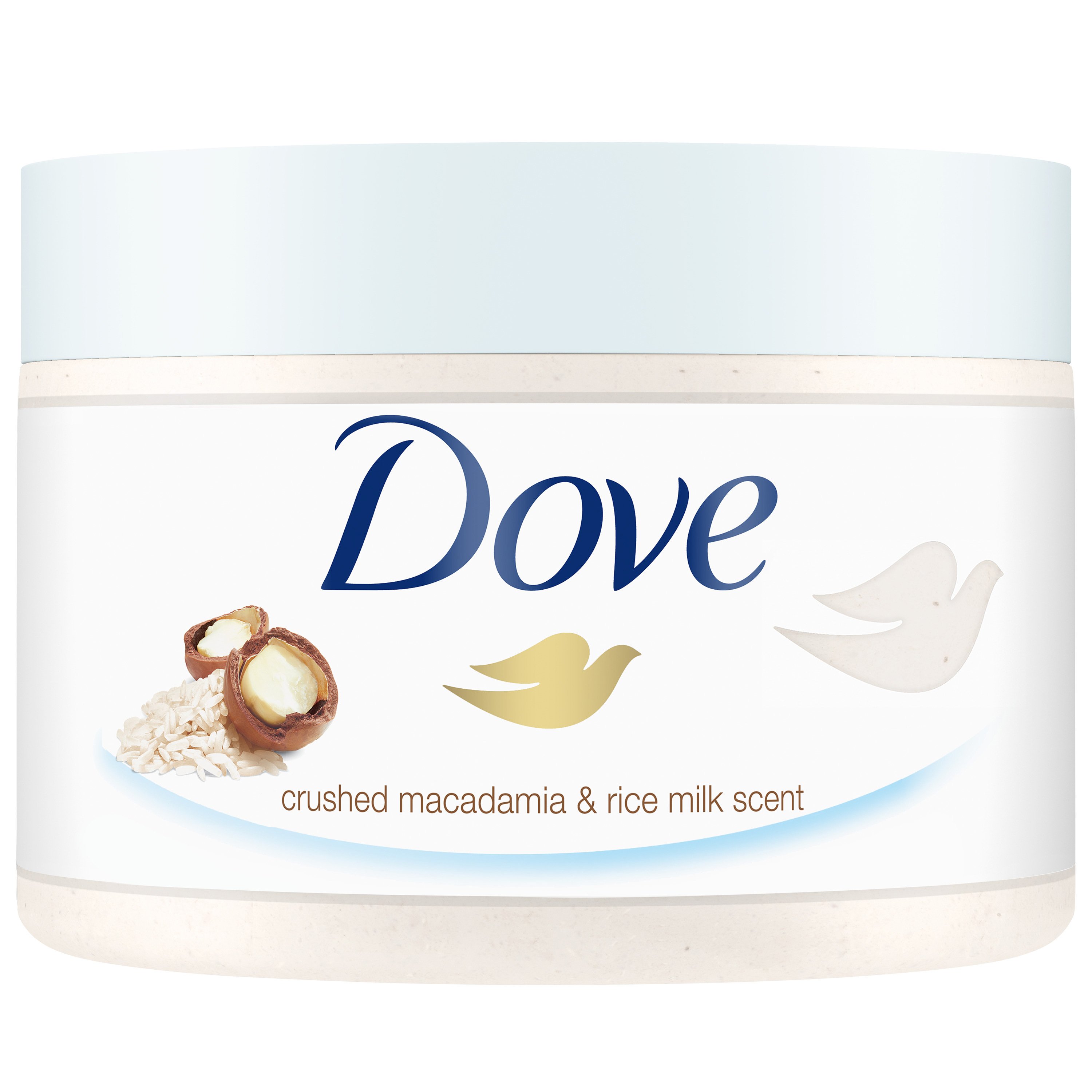 Dove Exfoliating Body Scrub Macadamia Scrub Σώματος για Απαλή, Μεταξένια Επιδερμίδα 225ml