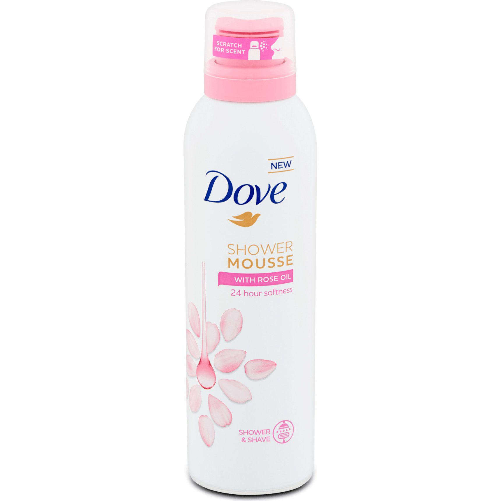 Dove Body Wash Shower Mousse with Rose Oil Απαλός Αφρός Καθαρισμού Περιποίησης της Επιδερμίδας με Έλαιο Τριαντάφυλλου 200ml