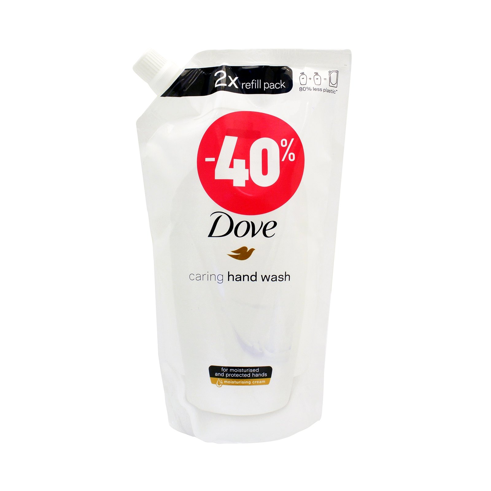 Dove Caring Hand Wash Refill Pack Υγρό Κρεμοσάπουνο Χεριών Ανταλλακτικό 500ml -40%
