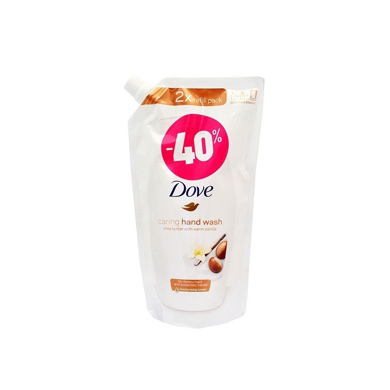 Dove Caring Hand Wash Refill Shea Butter & Warm Vanilla Υγρό Κρεμοσάπουνο Χεριών με Άρωμα Βανίλιας Ανταλλακτικό 500ml Promo -40%