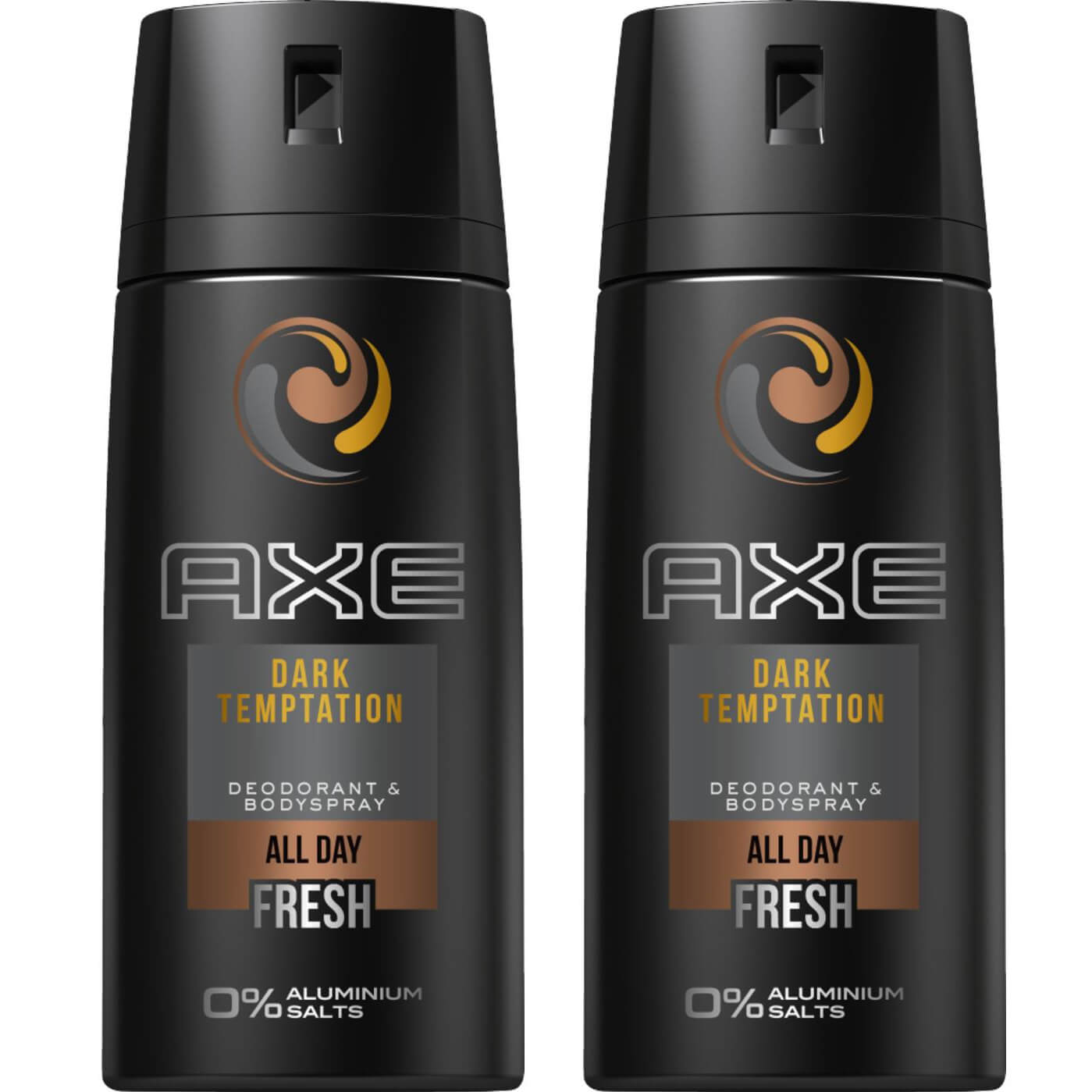 Axe Πακέτο Προσφοράς Dark Temptation Spray Αποσμητικό με Ακαταμάχητο Άρωμα Σοκολάτας 2x150ml 1+1 Δώρο