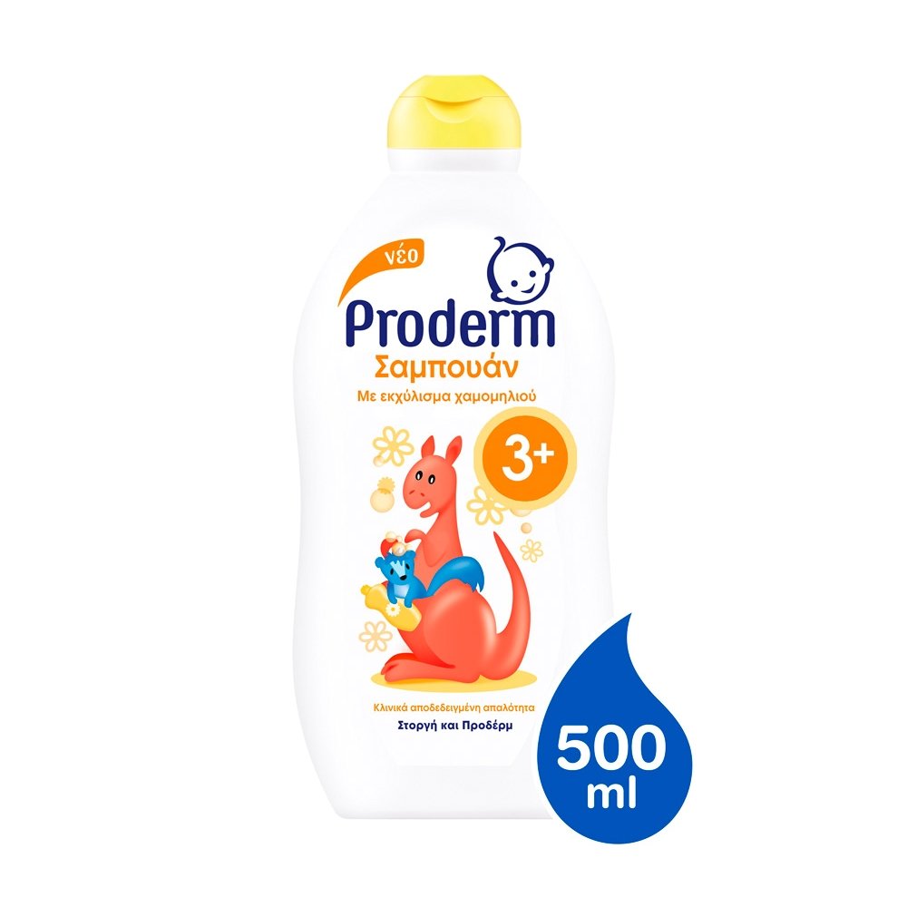 Proderm Kids Shampoo Σαμπουάν με Εκχύλισμα Χαμομηλιού για Παιδιά 3+ Ετών -30% 500ml