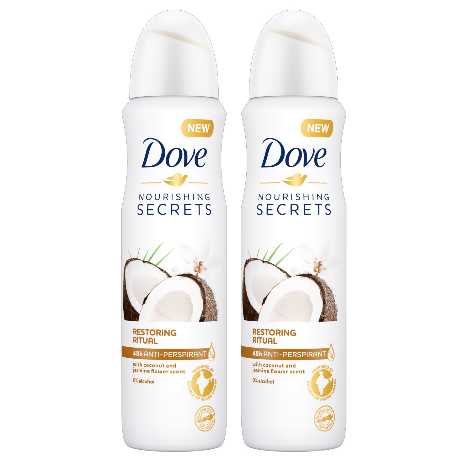 Dove Πακέτο Προσφοράς Nourishing Secrets Coconut Anti-Perspirant Spray Deo 2x150ml 1+1 Δώρο