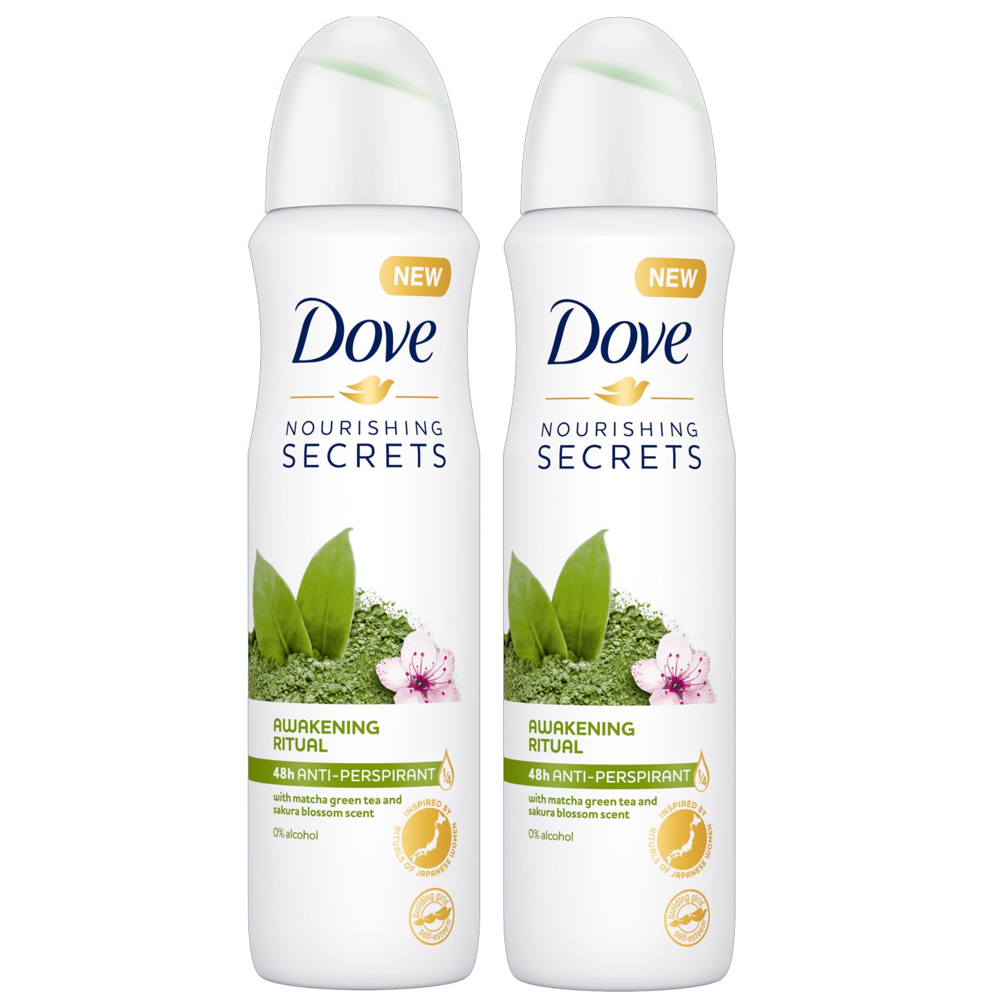 Dove Πακέτο Προσφοράς Nourishing Secrets Matcha Tea Anti-Perspirant Spray Deo 2x150ml 1+1 Δώρο