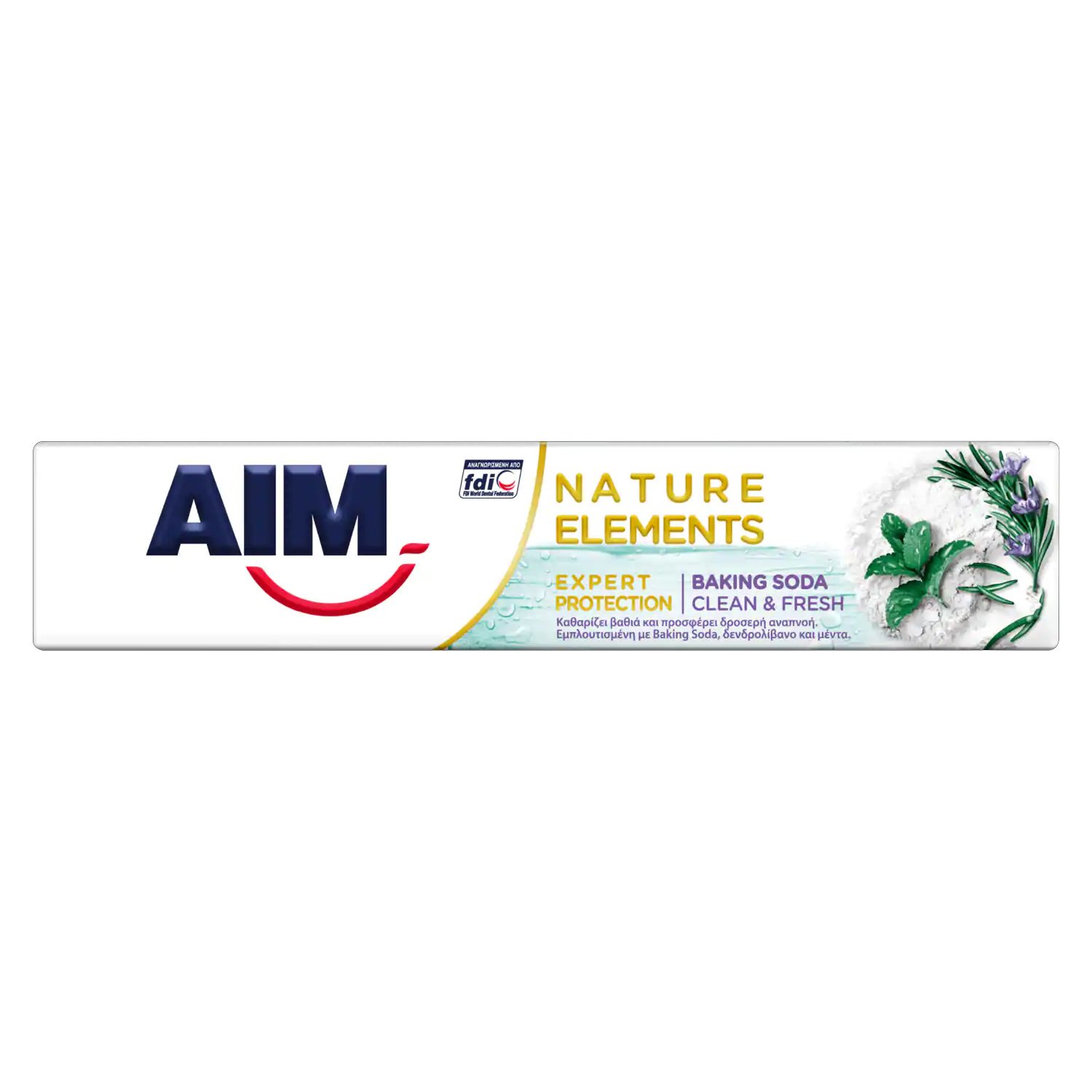 Aim Nature Elements Expert Protection Baking Soda Οδοντόκρεμα για Βαθύ Καθαρισμό & Δροσερή Αναπνοή 75ml