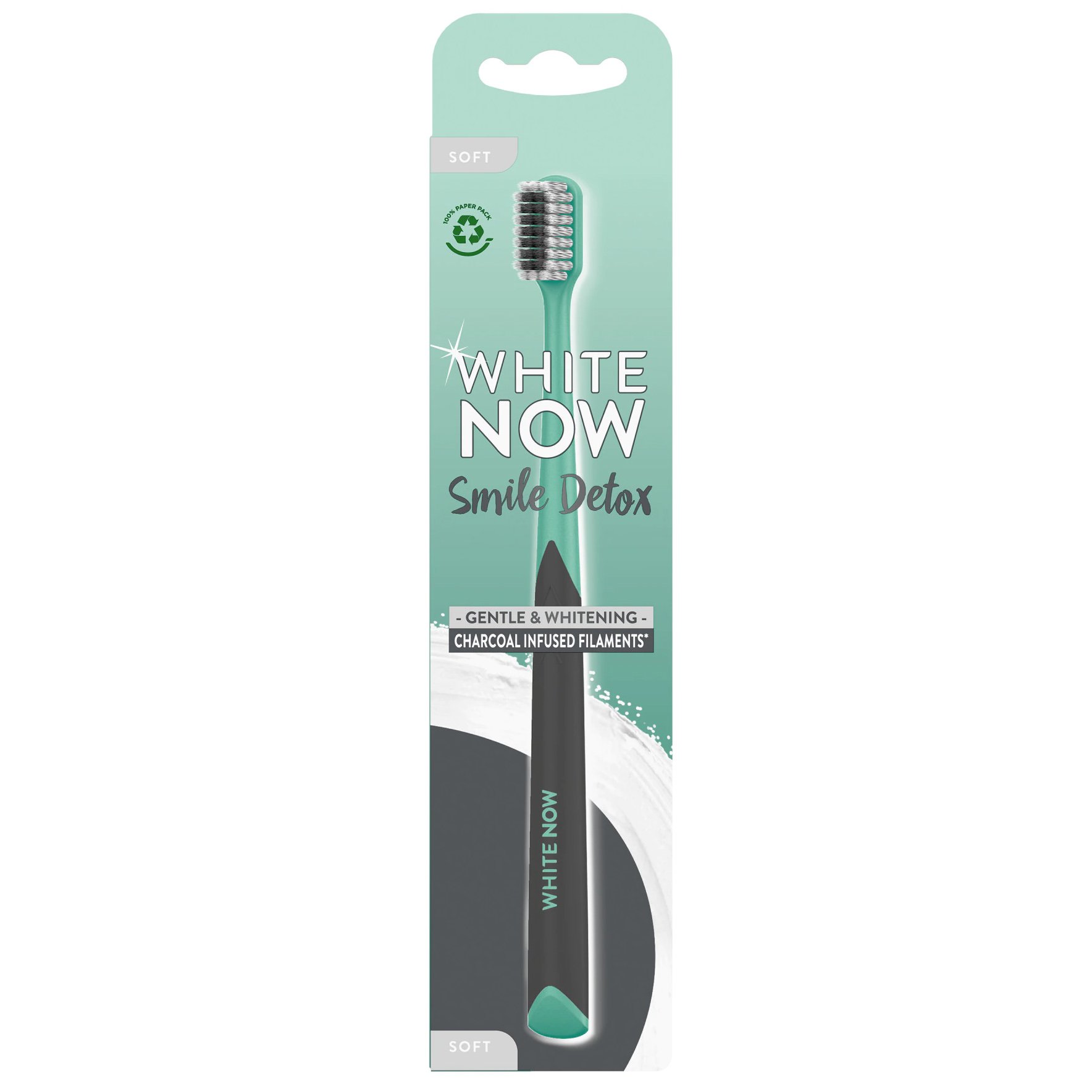 Aim White Now Smile Detox Soft Toothbrush Οδοντόβουρτσα με Τεχνολογία Charcoal για Εντατικό Καθαρισμό 1 Τεμάχιο