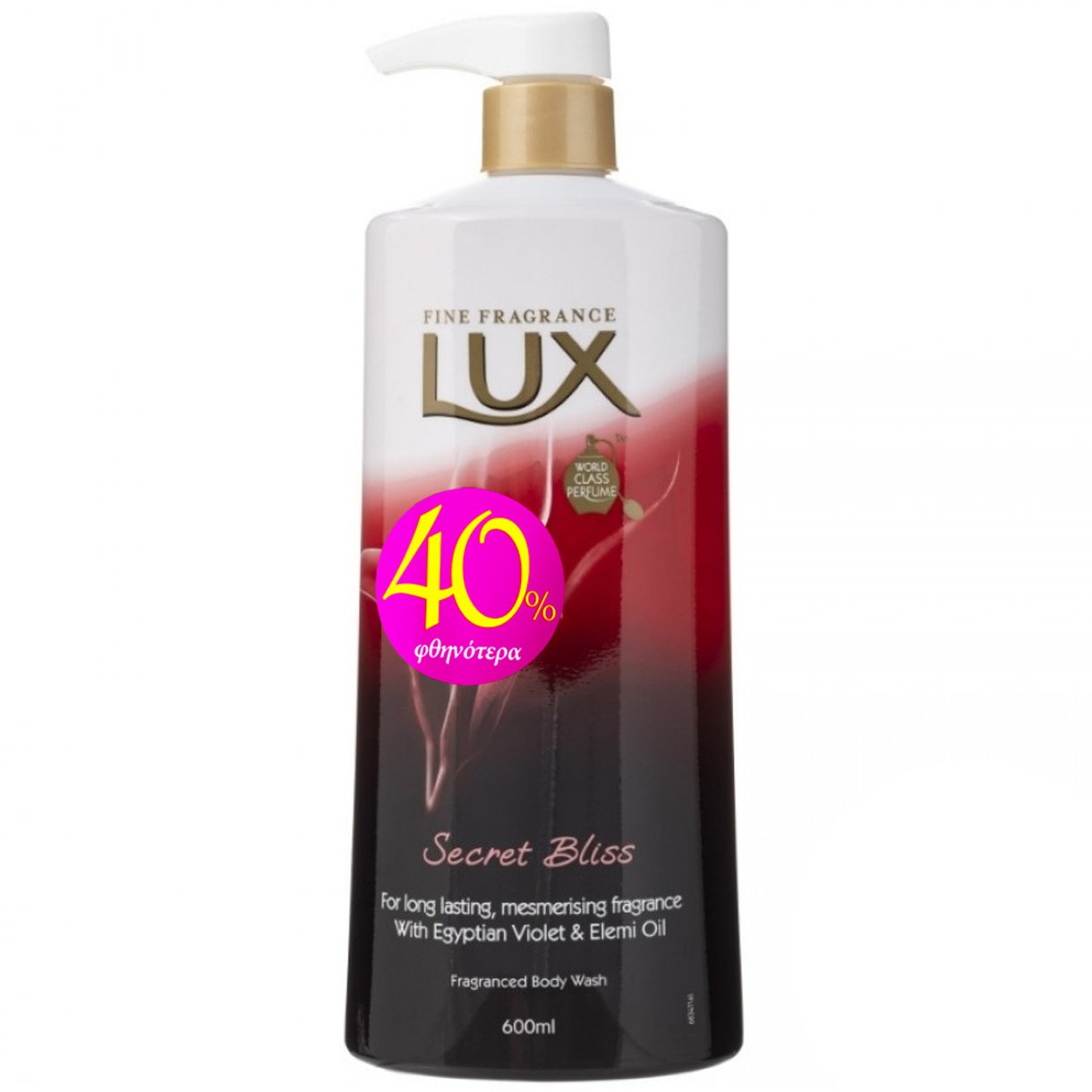 Lux Secret Bliss Fragranced Body Wash 600ml Promo -40%,Αφρόλουτρο με Γοητευτικό Άρωμα Εξωτικών Λουλουδιών που Διαρκεί