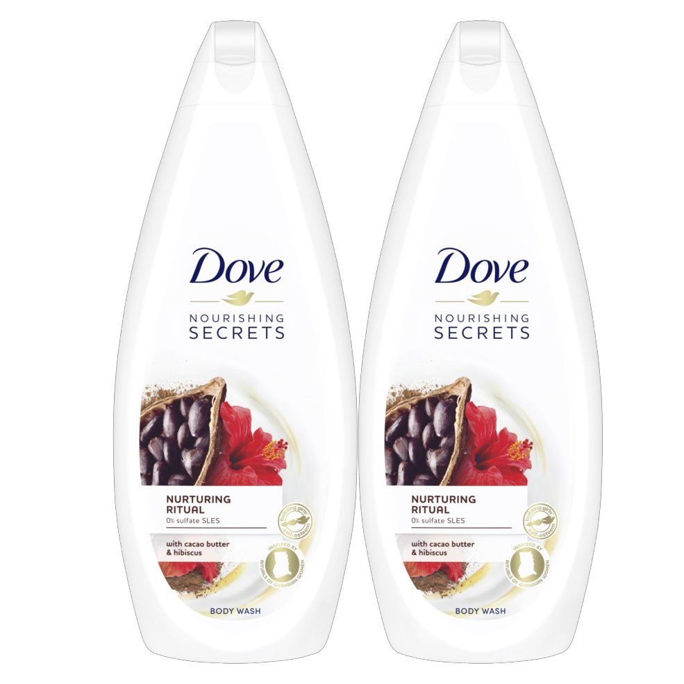 Dove Πακέτο Προσφοράς Nourishing Secrets Body Wash with Cacao Butter and Hibiscus 2x750ml 1+1 Δώρο