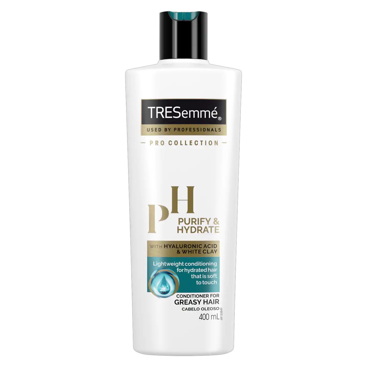 TRESemme Purify & Hydrate Contitioner Μαλακτική Κρέμα Μαλλιών με Υαλουρονικό Οξύ & Λευκό Πηλό για Λιπαρά Μαλλιά 400ml Promo -40%