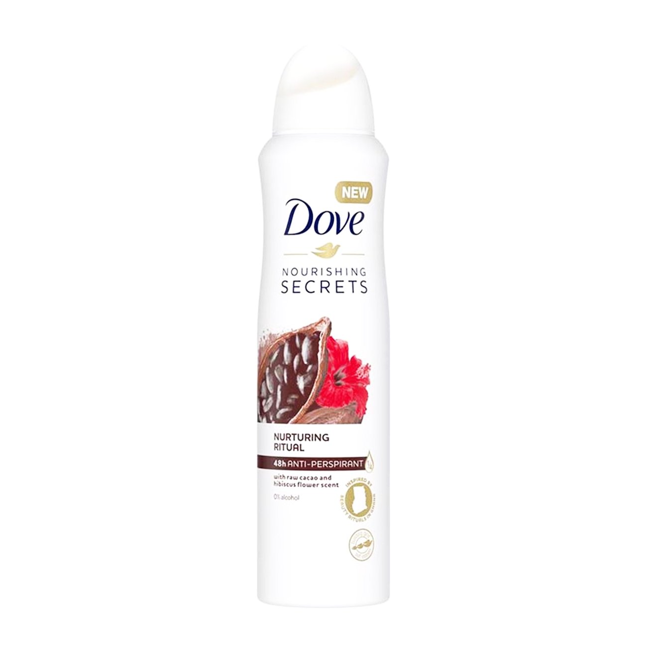 Dove Nourishing Secrets Nurturing Ritual With Cacao and Hibiscus Παρέχει Αντιιδρωτική Προστασία για Μέχρι και 48 Ώρες 150ml