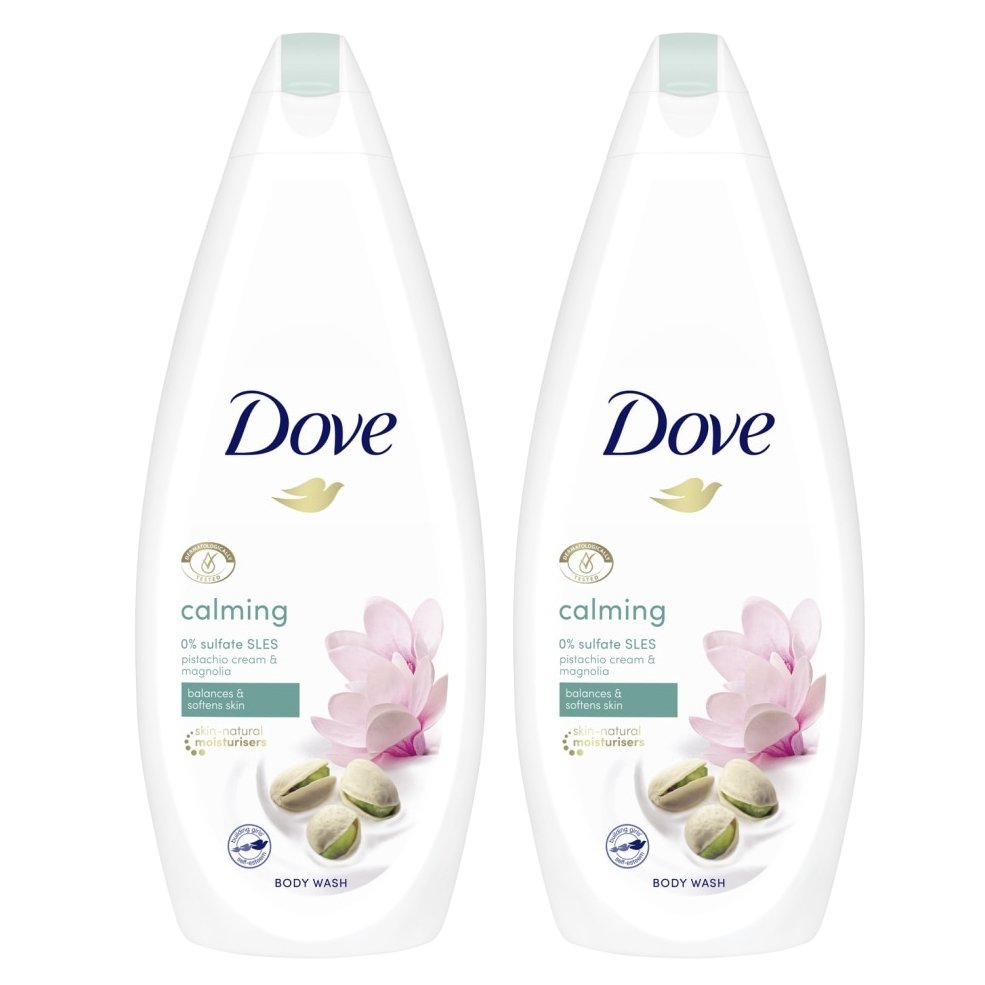 Dove Πακέτο Προσφοράς Calming Balance & Softens Skin Shower Gel with Pistachio Cream & Manolia 2x500ml 1+1 Δώρο