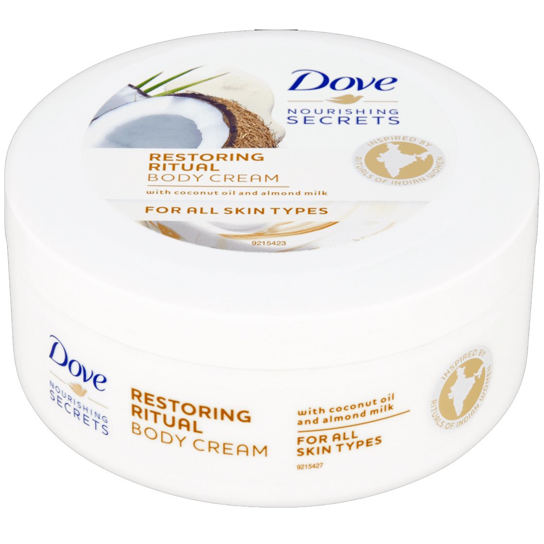 Dove Restoring Ritual Body Cream Πλούσια Κρέμα Σώματος Θρέψης & Ενυδάτωσης με Έλαιο Καρύδας & Αμυγδαλέλαιο 250ml