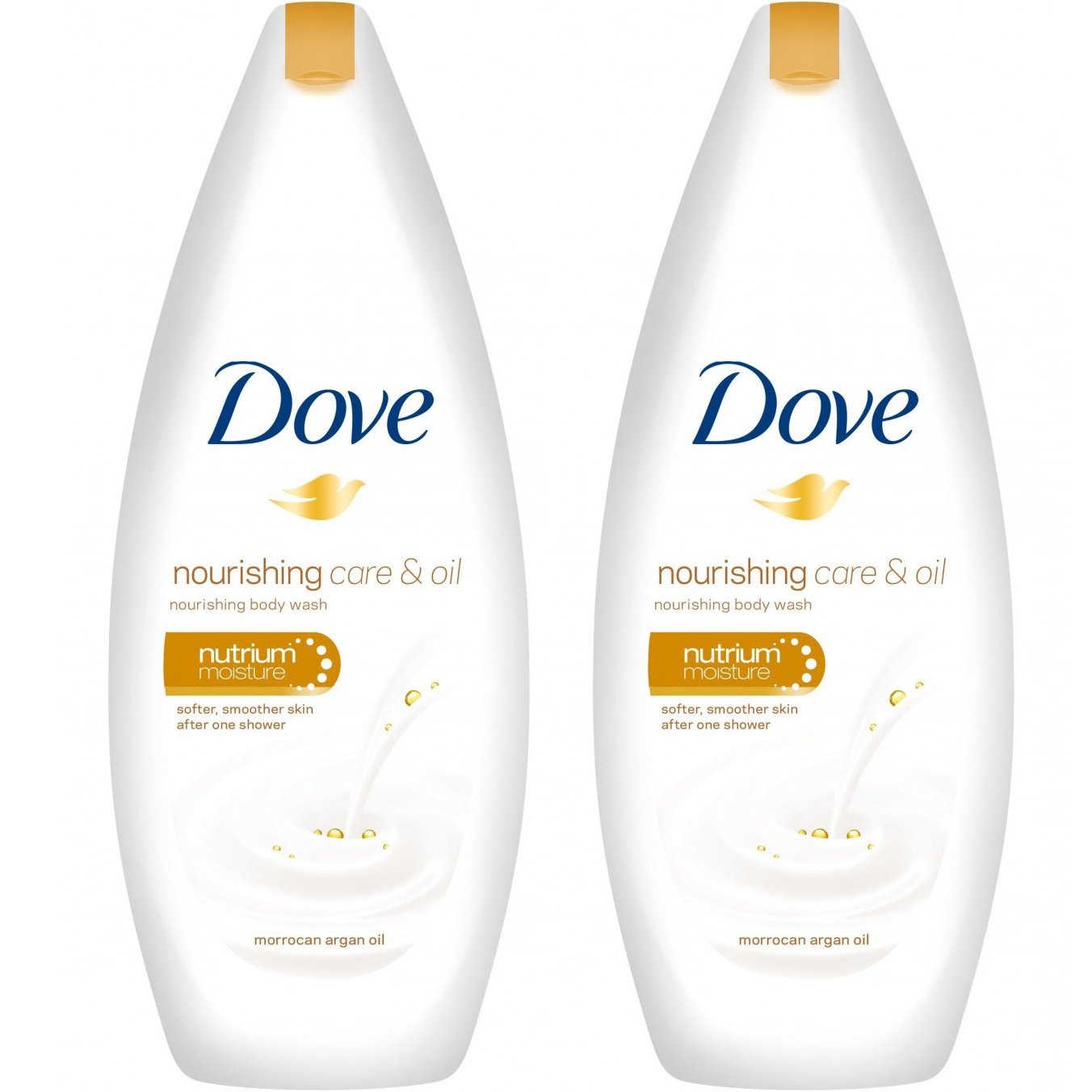 Dove Πακέτο Προσφοράς Nourishing Care & Oil Body Wash Αφρόλουτρο για Μεταξένια Επιδερμίδα από το Πρώτο Ντους 2x500ml 1+1 Δώρο