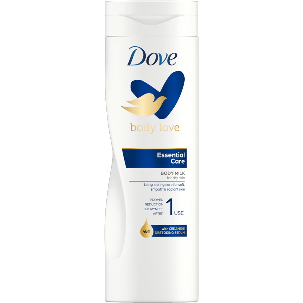 Dove Body Love Essential Care Body Milk Ενυδατικό Γαλάκτωμα Σώματος Ιδανικό για Ξηρές Επιδερμίδες 400ml