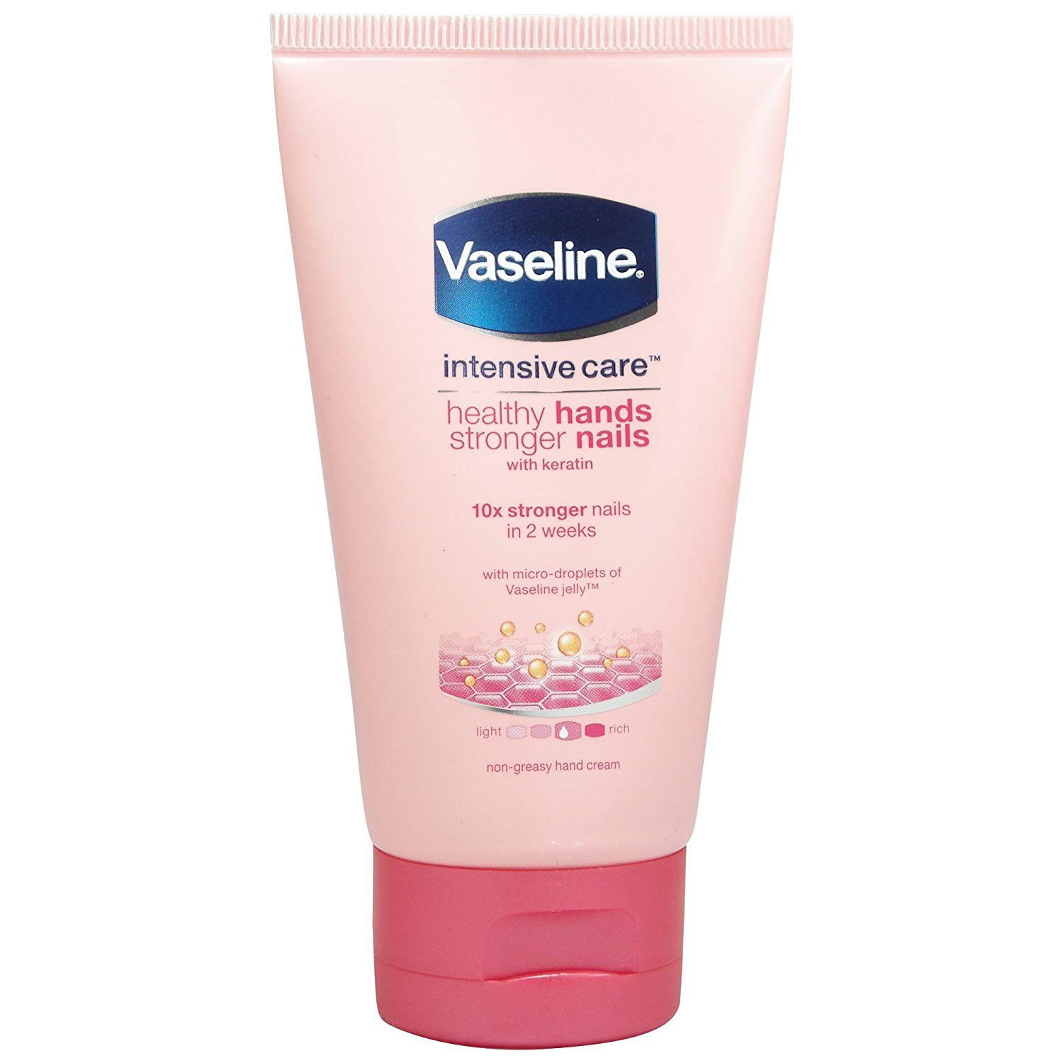 Vaseline Intensive Care Healthy Hands Stronger Nails Cream Θρεπτική & Επανορθωτική Κρέμα Χεριών & Νυχιών 75ml