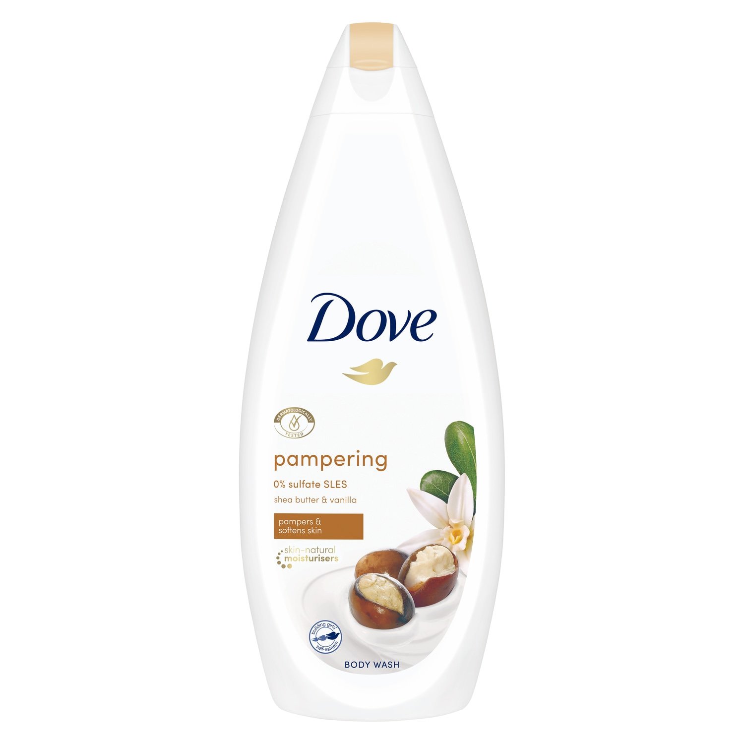 Dove Pampering Shea Butter & Vanilla Body Wash Ενυδατικό Αφρόλουτρο με Βούτυρο Κάριτε & Άρωμα Βανίλιας 750ml
