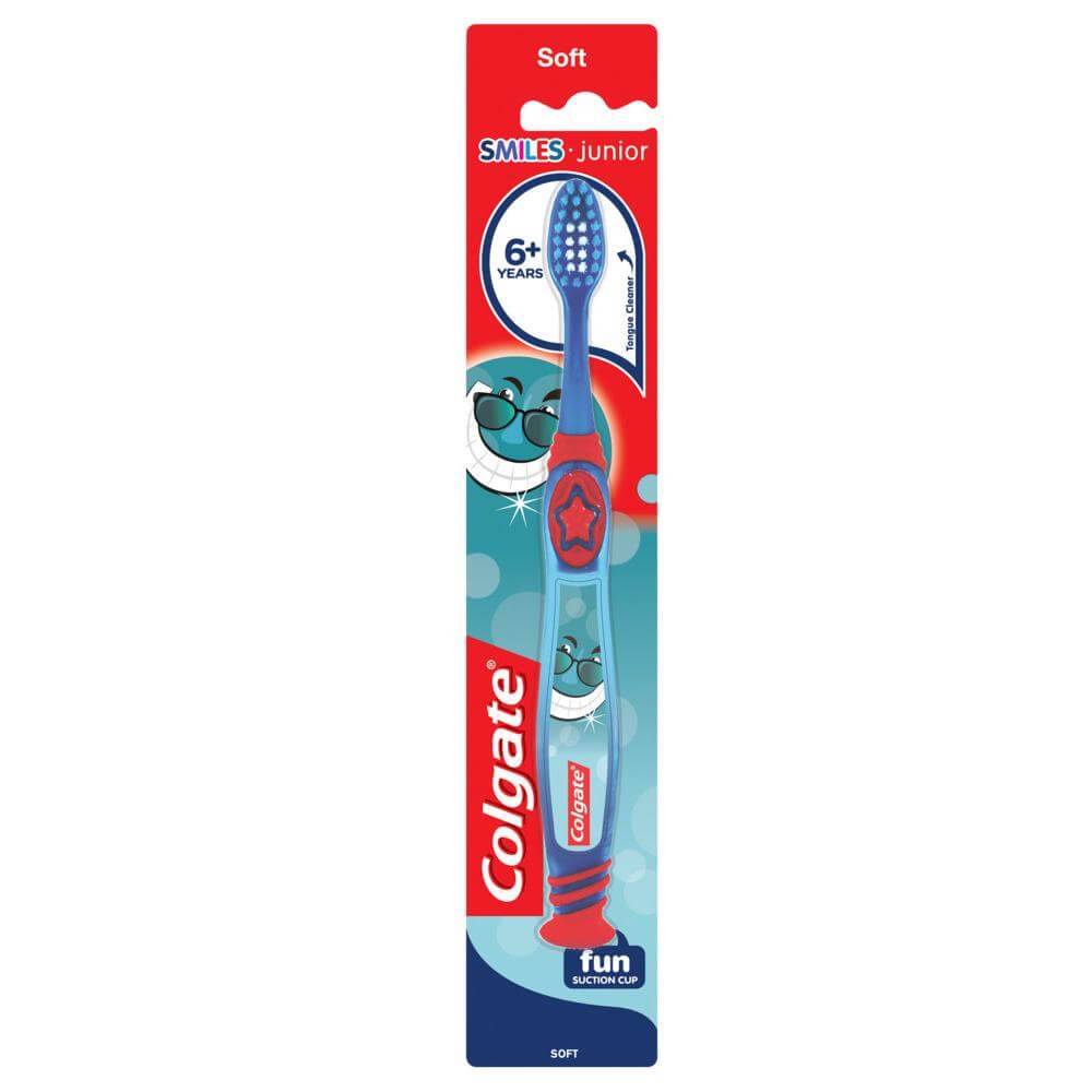 Colgate Smiles Junior Soft 6+ Years Οδοντόβουρτσα Μαλακή Σχεδιασμένη για τις Ανάγκες των Παιδιών 6 Χρονών και Άνω 1 Τεμάχιο – μωβ