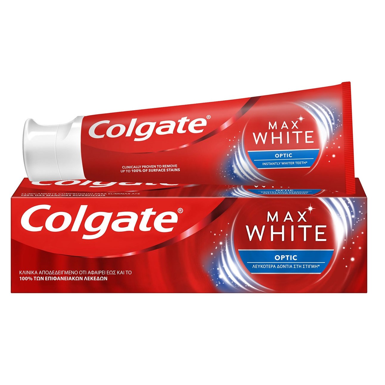 Colgate Max White Optic Οδοντόκρεμα για Λευκότερα Δόντια σε μία Εβδομάδα 75ml