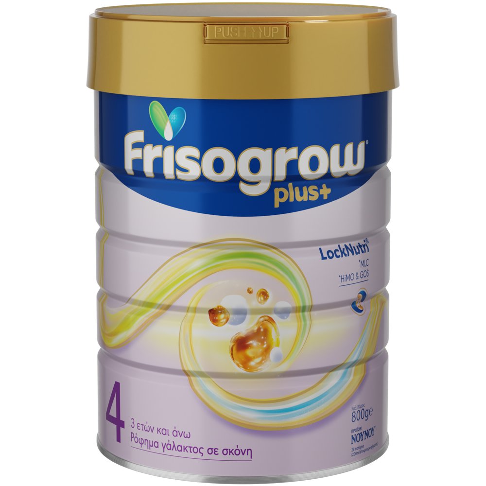 Nounou Nounou Frisogrow Plus+ 4 MLC, GOS & HiMO 3 Years+ Ρόφημα Γάλακτος σε Σκόνη για Παιδιά από 3 Ετών & Άνω με Ολιγοσακχαρίτες & Σύμπλεγμα Λιπιδίων 800g