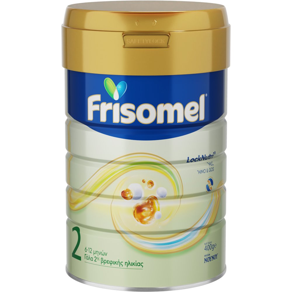 Nounou Nounou Frisomel 2 MLC, GOS & HiMO 6-12m Γάλα σε Σκόνη 2ης Βρεφικής Ηλικίας με Ολιγοσγχαρίτες από τον 6° Έως τον 12° Μήνα 400g