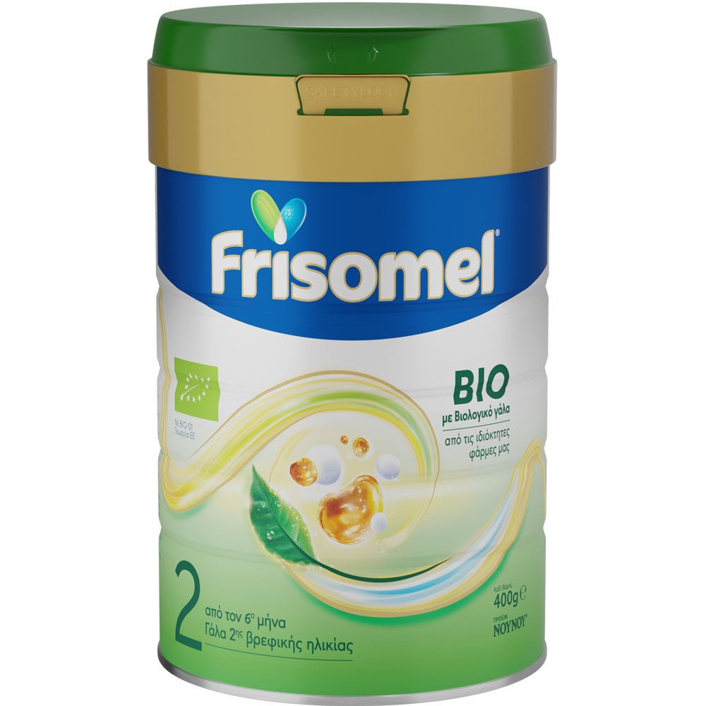 Nounou Frisomel Bio 2, 6-12m Βιολογικό Γάλα σε Σκόνη 2ης Βρεφικής Ηλικίας με Ολιγοσγχαρίτες από τον 6° Έως τον 12° Μήνα 400g