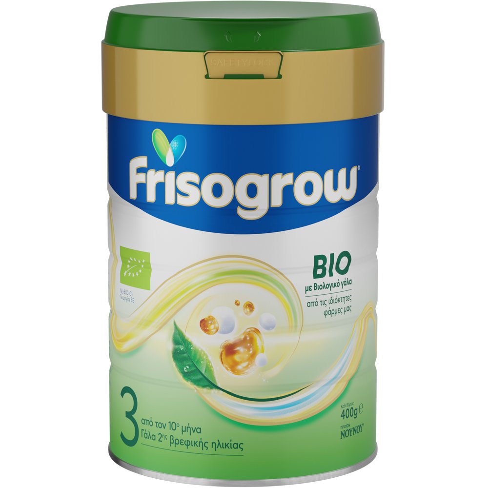 Nounou Frisogrow Bio 3, 1-3 Years Βιολογικό Ρόφημα Γάλακτος σε Σκόνη για Παιδιά από τον 10° Μήνα 400g