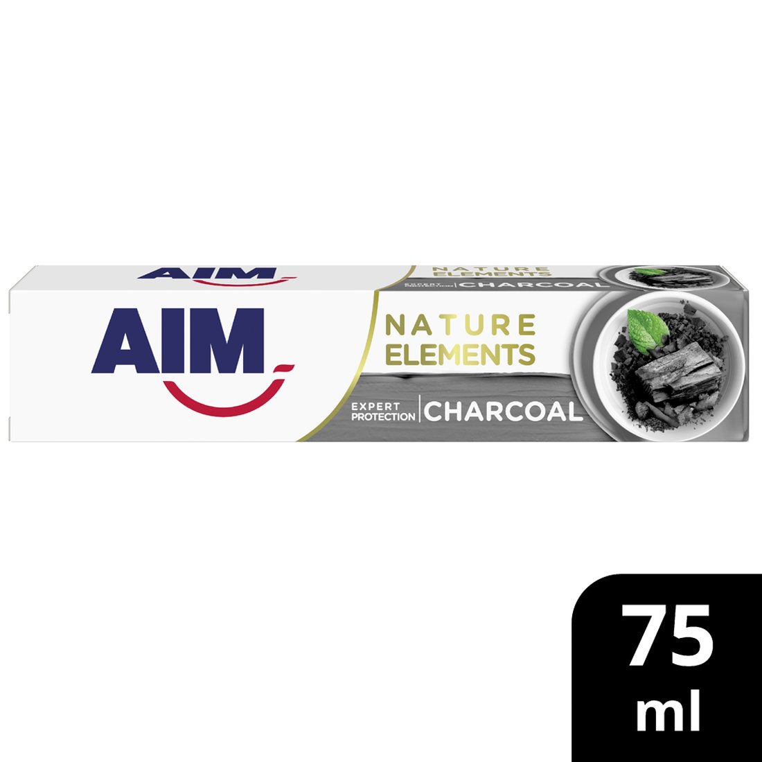 Αim Nature Elements Expert Protection Charcoal Toothpaste Οδοντόκρεμα για Ολοκληρωμένη Προστασία & Λευκά Δόντια 75ml