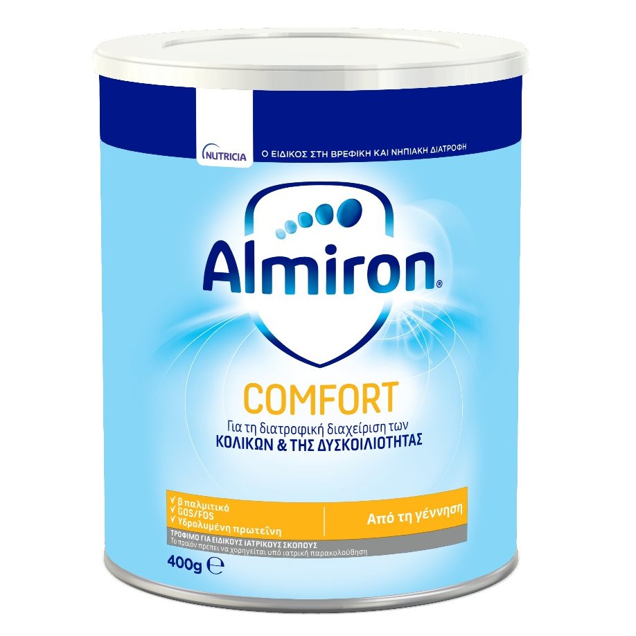 Nutricia Almiron Comfort Ειδικό Γάλα για τη Διατροφική Διαχείριση των Κολικών & της Δυσκοιλιότητας, Βρέφη Από τη Γέννηση 400ml