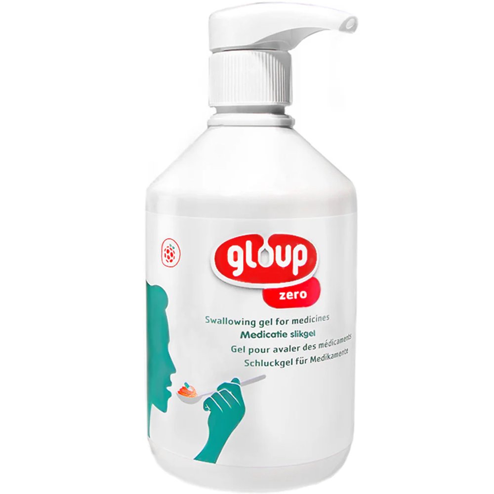 Gloup Gloup Zero Swallowing Gel for Medicines Raspberry Λιπαντικό Gel για Διευκόλυνση Κατάποσης Φαρμακευτικών Αγωγών Χωρίς Ζάχαρη με Ευχάριστη Γεύση Βατόμουρο 500ml