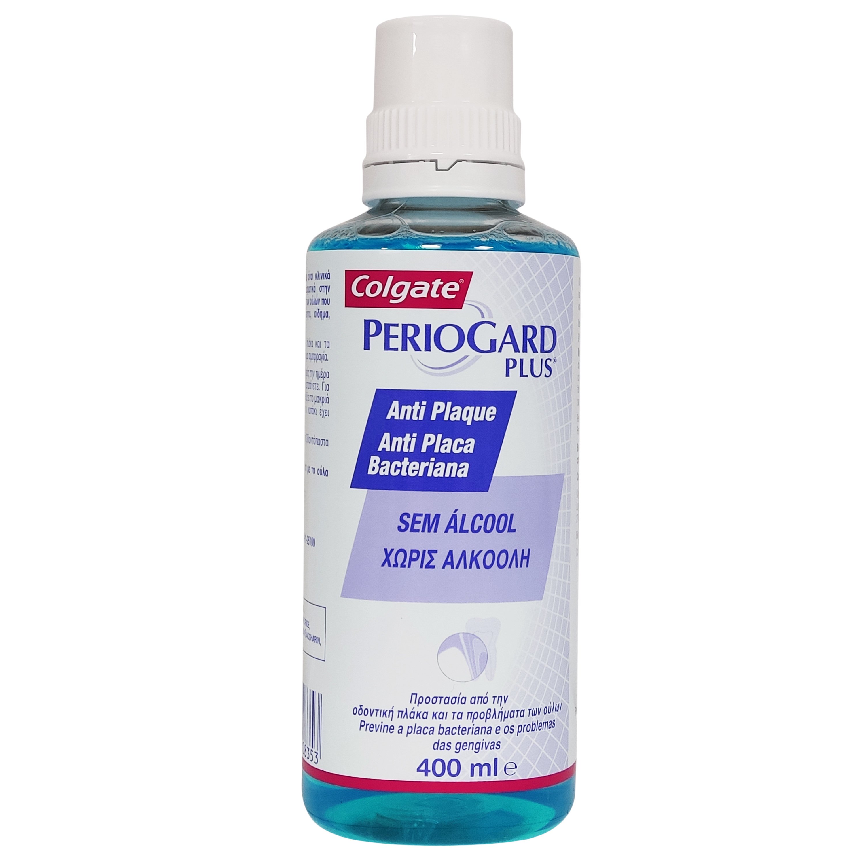 Colgate Periogard Plus Anti Plaque Mouthwash Στοματικό Διάλυμα Κατά της Πλάκας, Χωρίς Αλκοόλη για Καθημερινή Χρήση 400ml