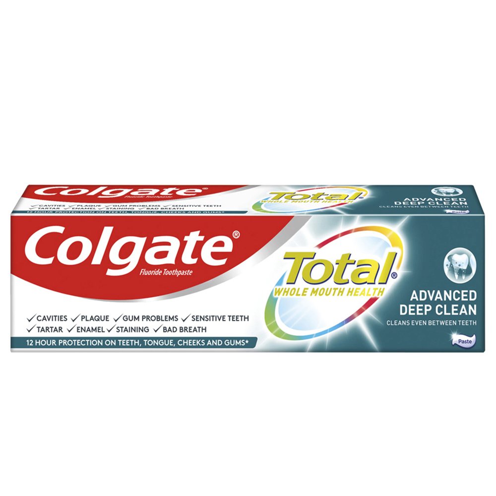 Colgate Total Whole Mouth Health Advanced Deep Clean Οδοντόκρεμα για Πραγματικά Βαθύ Καθαρισμό & πιο Υγιές Στόμα 75ml