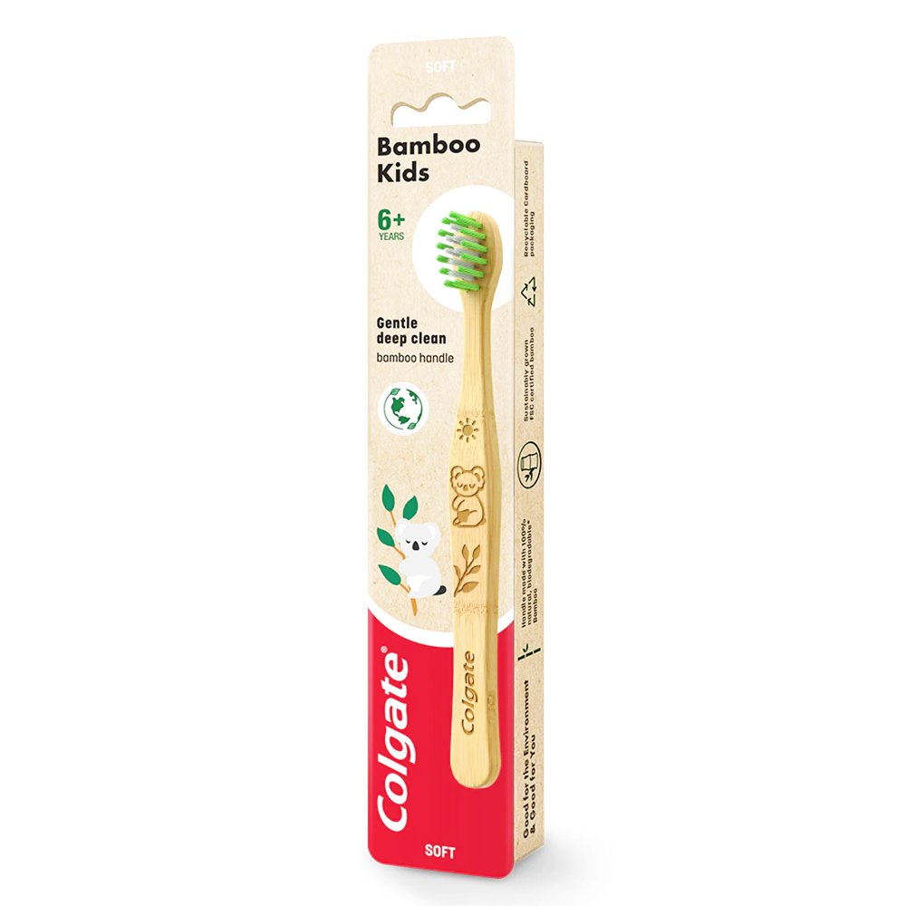 Colgate Bamboo Kids Οδοντόβουρτσα για Παιδιά 6+ Χρονών, 1 Τεμάχιο