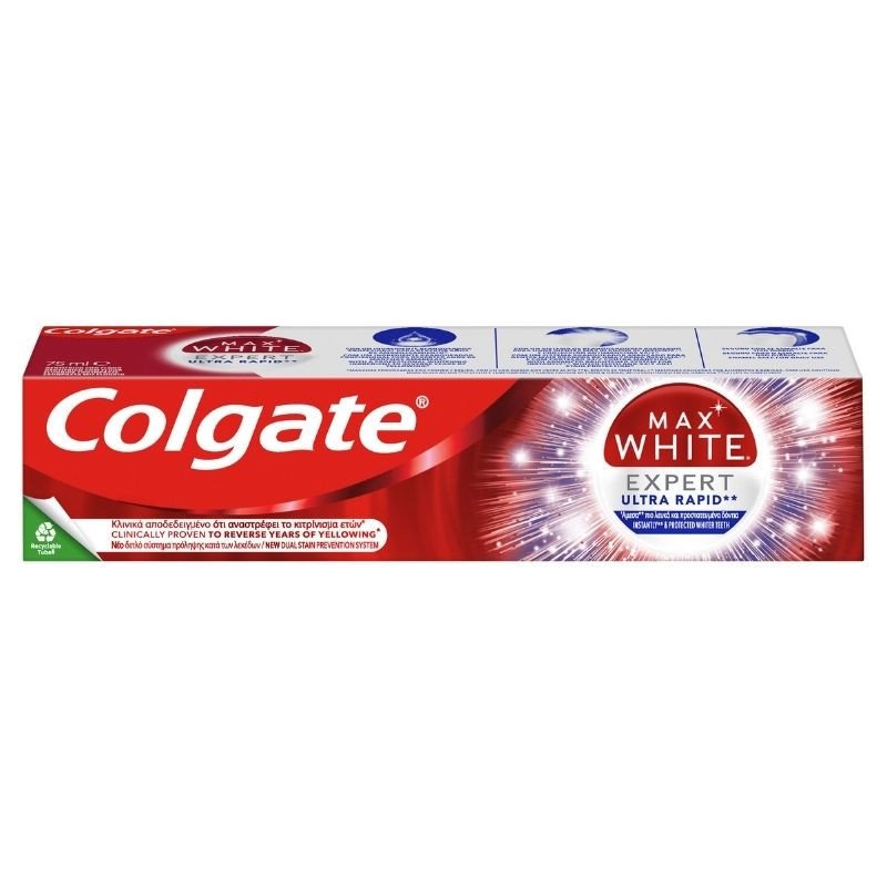 Colgate Max White Expert Ultra Rapid Οδοντόκρεμα Κατά του Κιτρινίσματος των Δοντιών 75ml