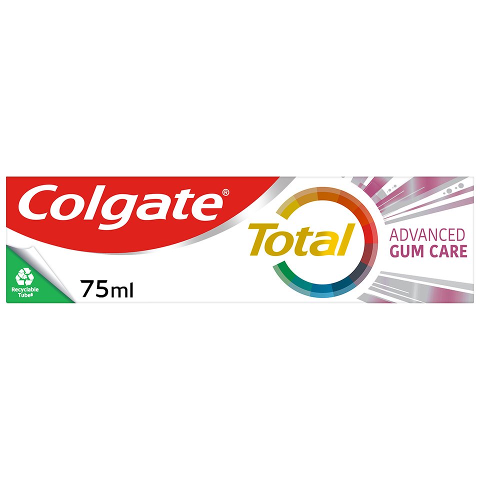 Colgate Total Advanced Gum Care Toothpaste Οδοντόκρεμα για την Βελτίωση της Υγείας των Ούλων με 24ωρη Αντιβακτηριακή Δράση 75ml