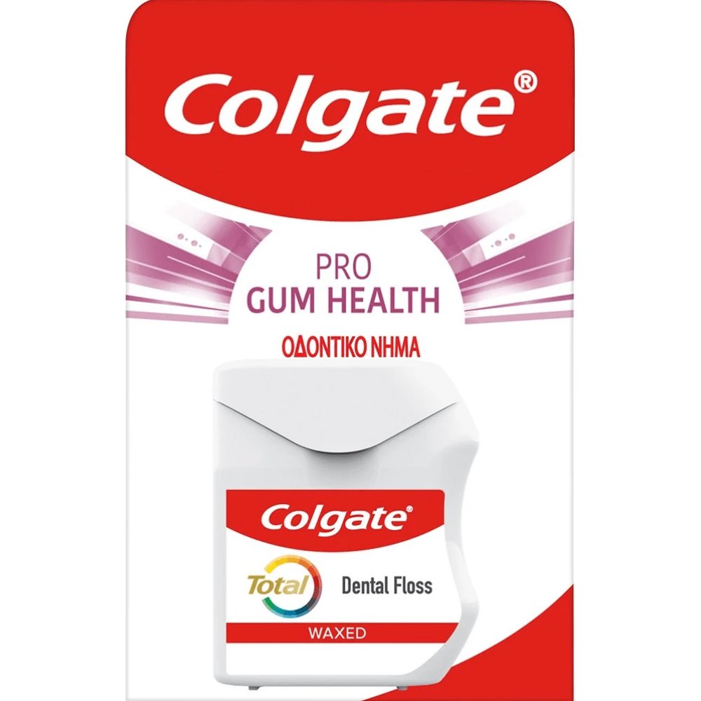 Colgate Colgate Pro Gum Health Dental Floss Ανθεκτικό Οδοντικό Νήμα με Κερί Χωρίς Γεύση για Ολοκληρωμένη Στοματική Υγιεινή 50m