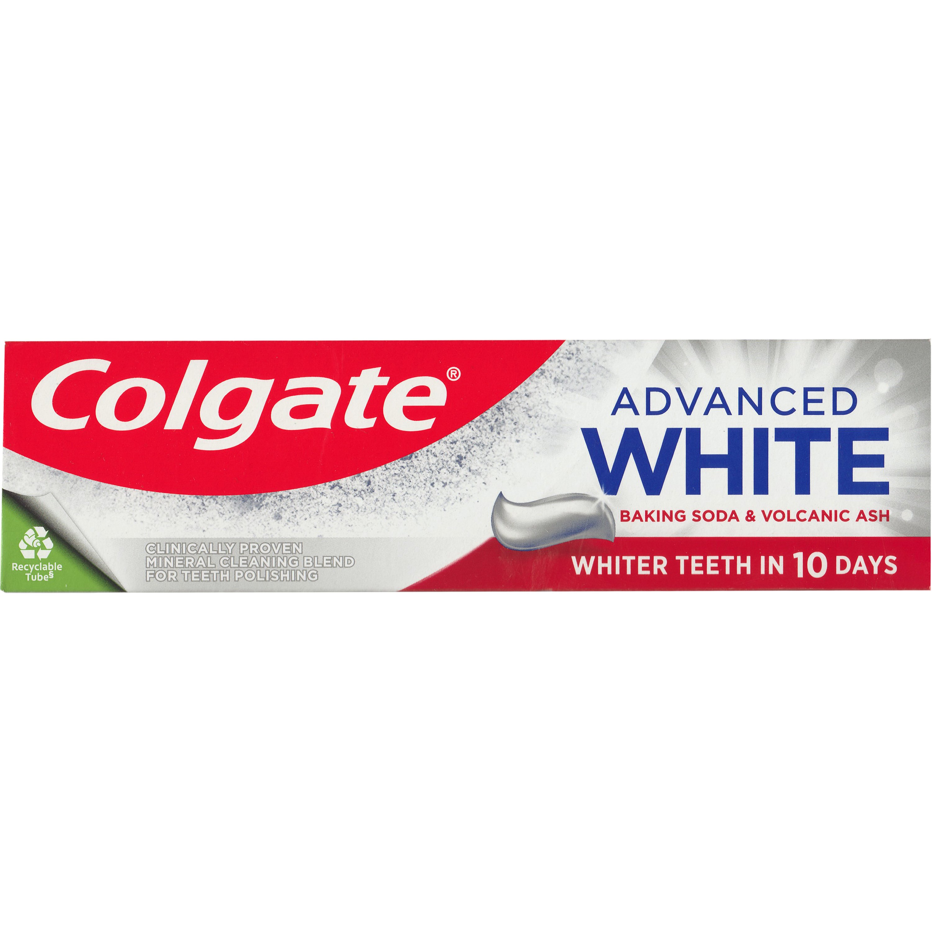 Colgate Colgate Advanced White Baking Soda & Volcanic Ash Toothpaste Οδοντόκρεμα με Μαγειρική Σόδα & Ισλανδική Ηφαιστειακή Τέφρα 75ml
