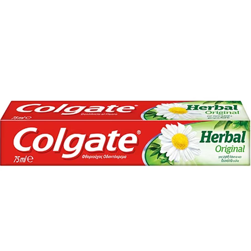 Colgate Herbal Original Toothpaste Οδοντόκρεμα με Εκχύλισμα Χαμομηλιού για Υγιή Δόντια & Δυνατά Ούλα 75ml