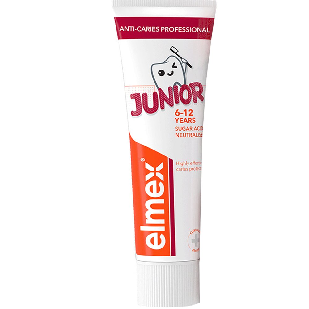 Elmex Elmex Anti Caries Professional Junior 6-12 Years Toothpaste Οδοντόκρεμα Ειδικά Σχεδιασμένη για Παιδιά 6 με 12 Ετών για Ενισχυμένη Προστασία από την Τερηδόνα Κατά την Περίοδο Αλλαγής των Δοντιών 75ml