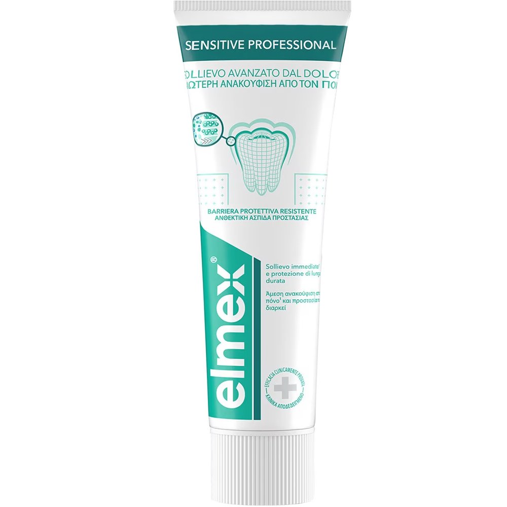 Elmex Elmex Sensitive Professional Toothpaste Οδοντόκρεμα για Ευαίσθητα Δόντια που Προσφέρει Άμεση Προστασία & Ανακούφιση από τον Πόνο 75ml